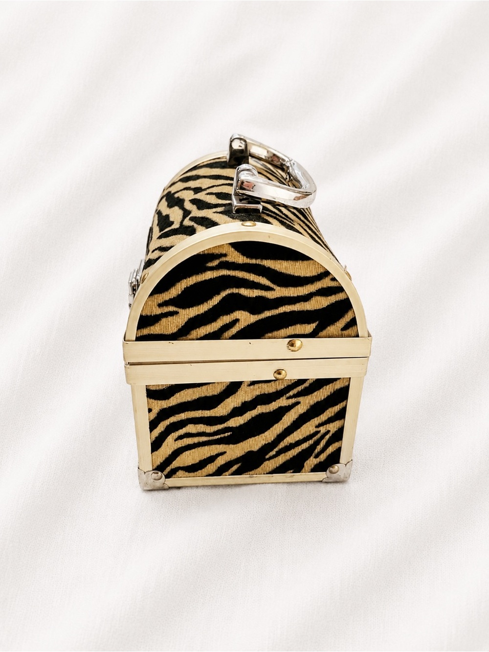 Caboodles Zebra-Print Jewelry Case in Black and Tan Y2K - Picture 2 of 4